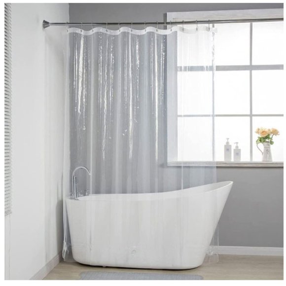 (2 Pack) PVC Vinyl Super Heavyweigt Waterproof Shower Curtain Liner Clear Color - Picture 5 of 9